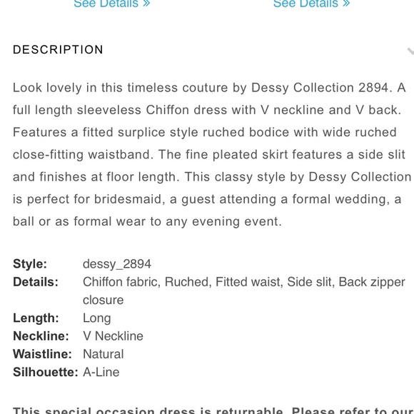 Dessy Collection dress - Picture 5 of 7